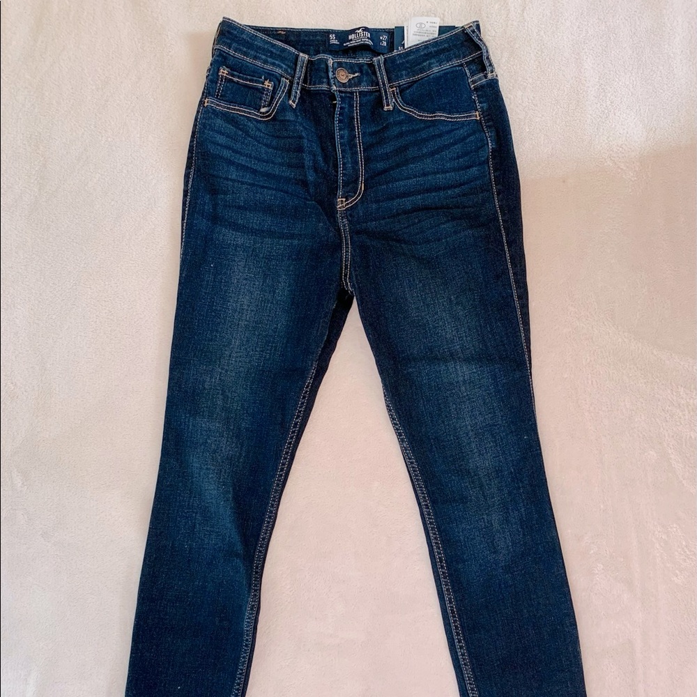 Dark Wash Hollister High Rise Skinny Jeans 5 Short